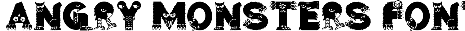 Angry Monsters Font Demo