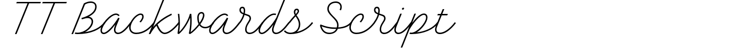 TT Backwards Script Font Demo