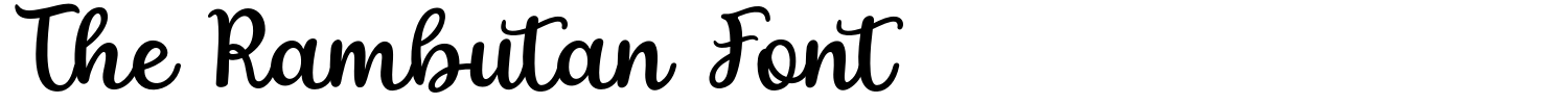 The Rambutan Font Demo