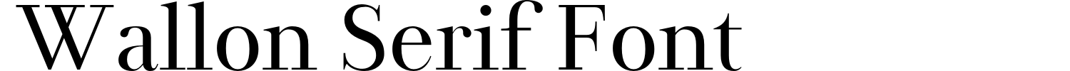 Wallon Serif Font Demo