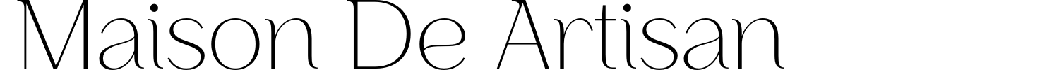 Maison De Artisan Font Demo