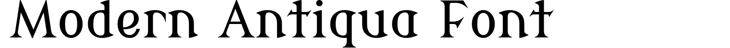 Modern Antiqua Font Font Demo