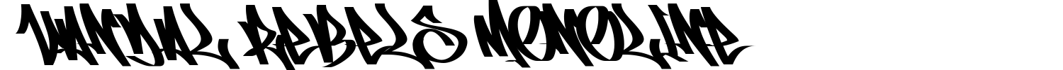 Vandal Rebels Monoline Font Demo