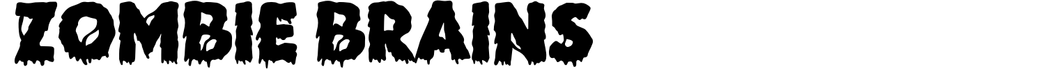 Zombie Brains Font Demo