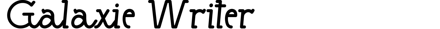 Galaxie Writer Font Demo