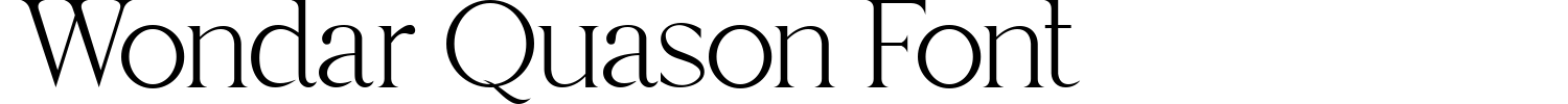 Wondar Quason Font Demo