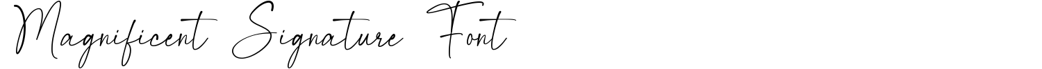 Magnificent Signature Font Font Demo