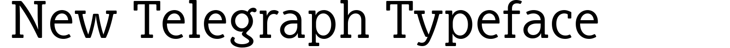 New Telegraph Typeface Demo