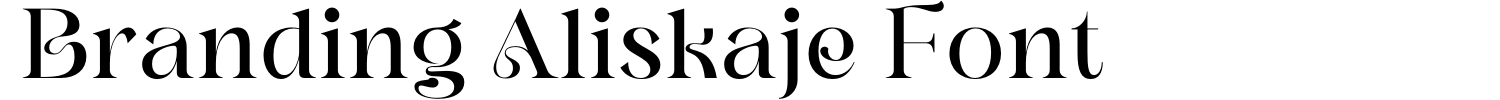 Branding Aliskaje Font Demo