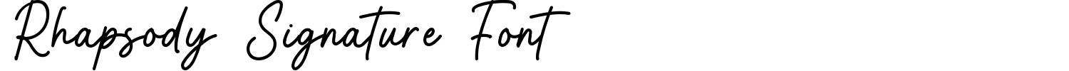 Rhapsody Signature Font Demo