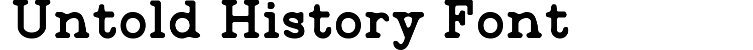 Untold History Font Demo