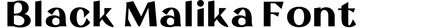 Black Malika Font Demo