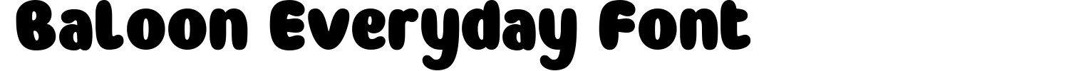 Baloon Everyday Font Demo