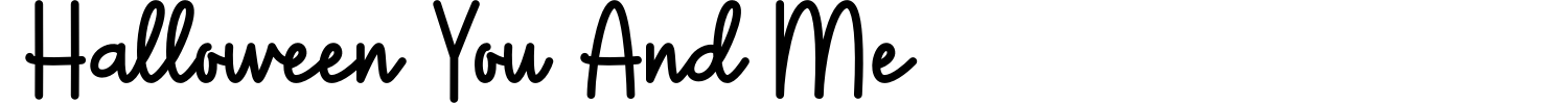 Halloween You And Me Font Demo