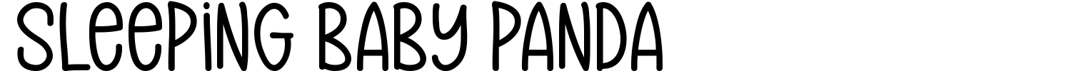 Sleeping Baby Panda Font Demo