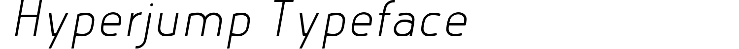 Hyperjump Typeface Demo