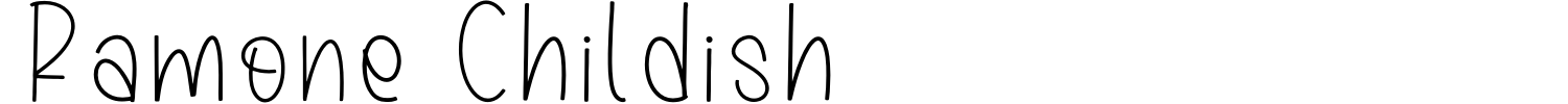 Ramone Childish Font Demo