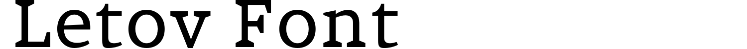 Letov Font Demo