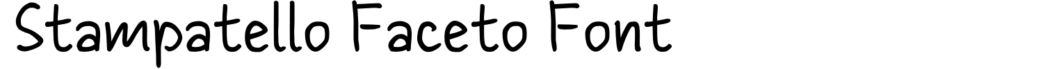 Stampatello Faceto Font Demo