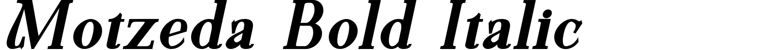 Motzeda Bold Italic Demo