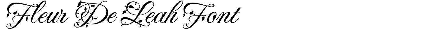 Fleur De Leah Font Demo