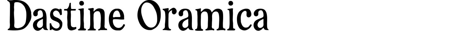 Dastine Oramica Font Demo