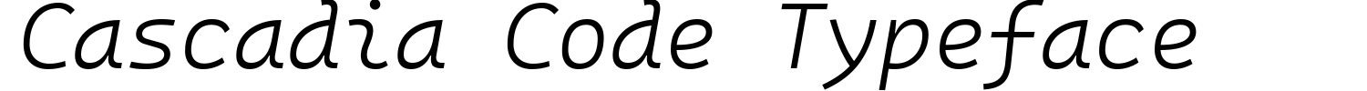 Cascadia Code Typeface Demo