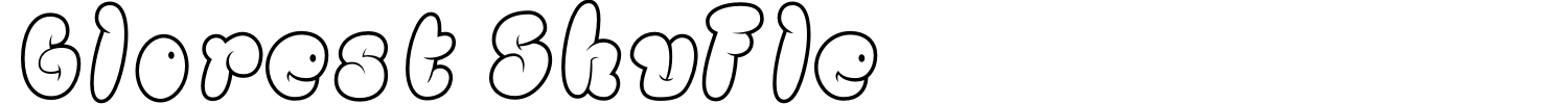 Glorest Shufle Font Demo