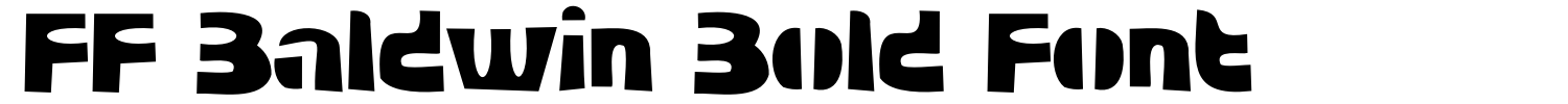 FF Baldwin Bold Font Demo