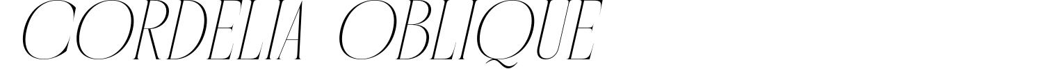 Cordelia Oblique Font Demo