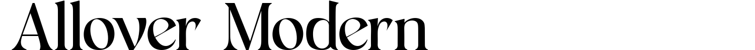 Allover Modern Font Demo