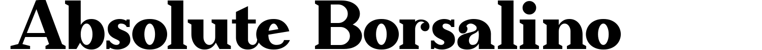 Absolute Borsalino Font Demo