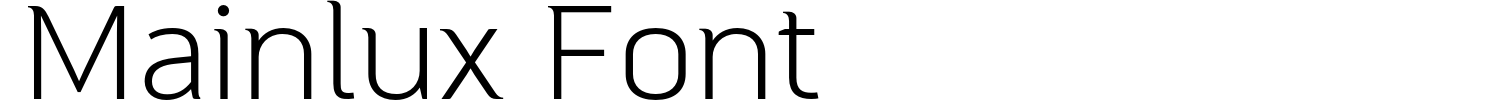 Mainlux Font Demo