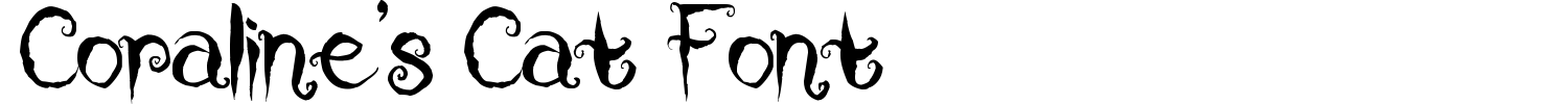 Coraline’s Cat Font Demo