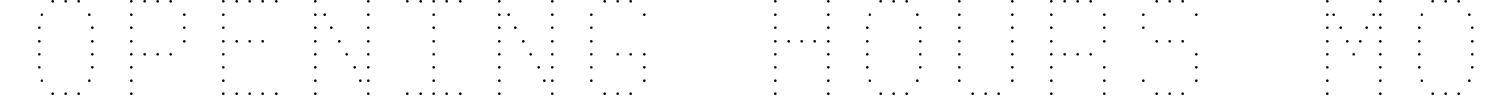 Opening Hours Mono Font Demo