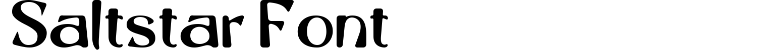 Saltstar Font Demo