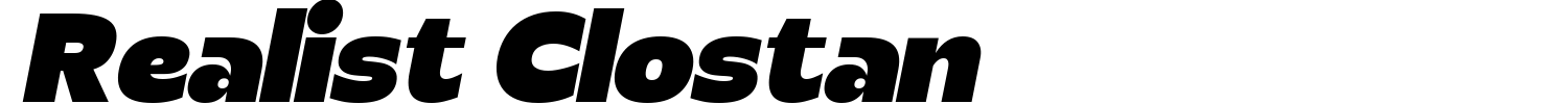 Realist Clostan Font Demo