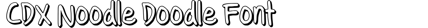 CDX Noodle Doodle Font Font Demo