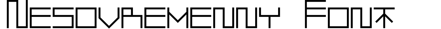 Nesovremenny Font Demo