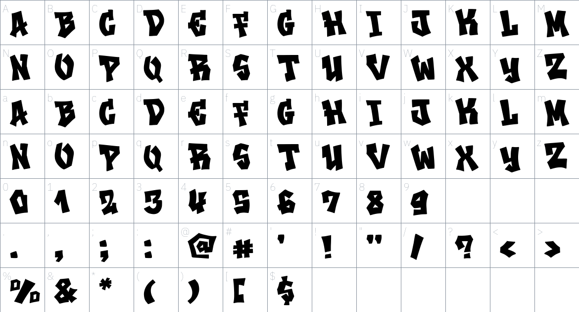 Next Bravo Font font Character Map