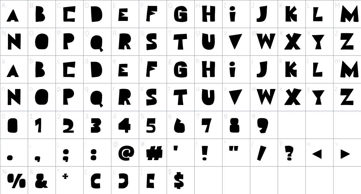 Festifull Font font Character Map