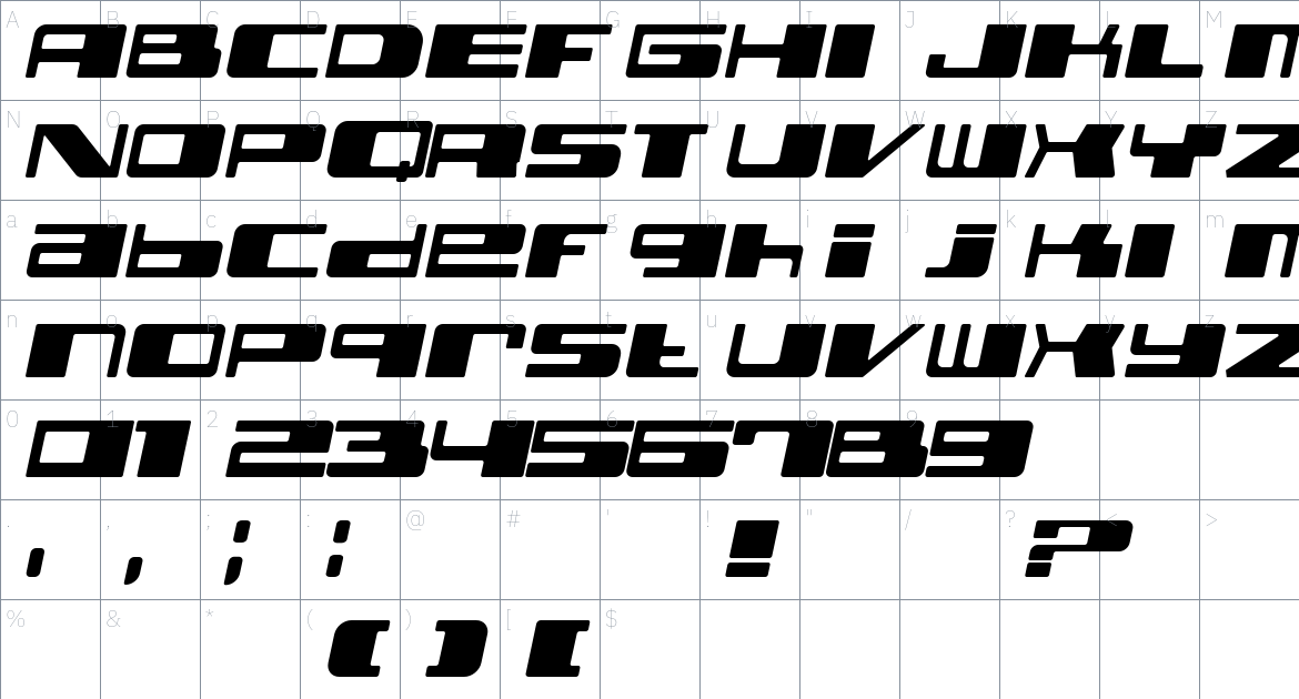 Grafmassa Font font Character Map