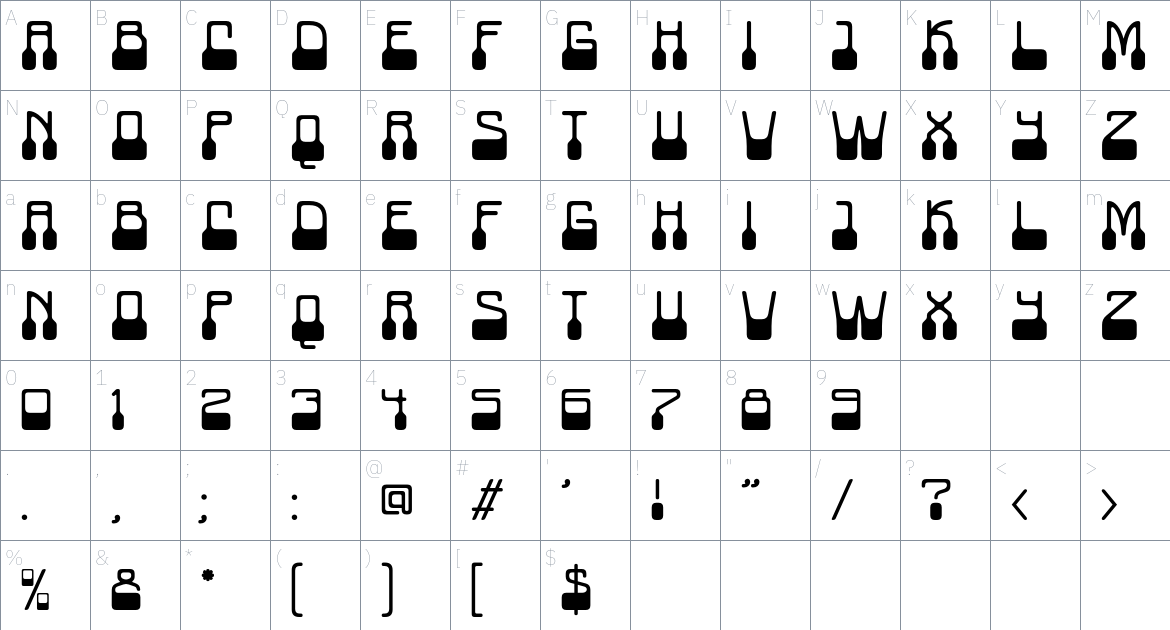 Chamyvibes Font font Character Map