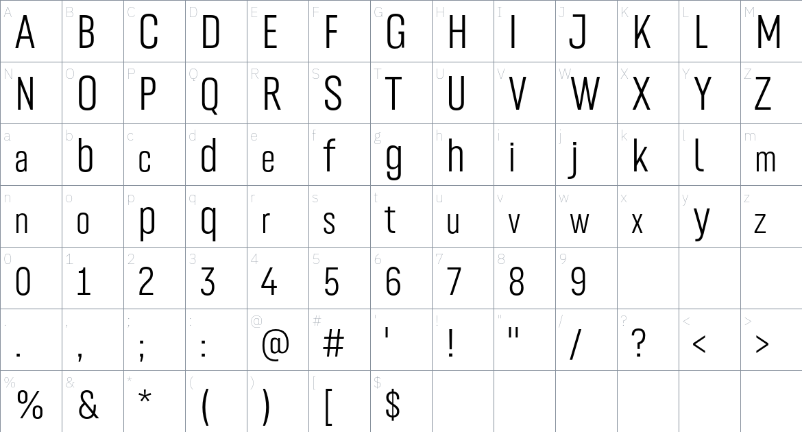 TS Kirt Font font Character Map