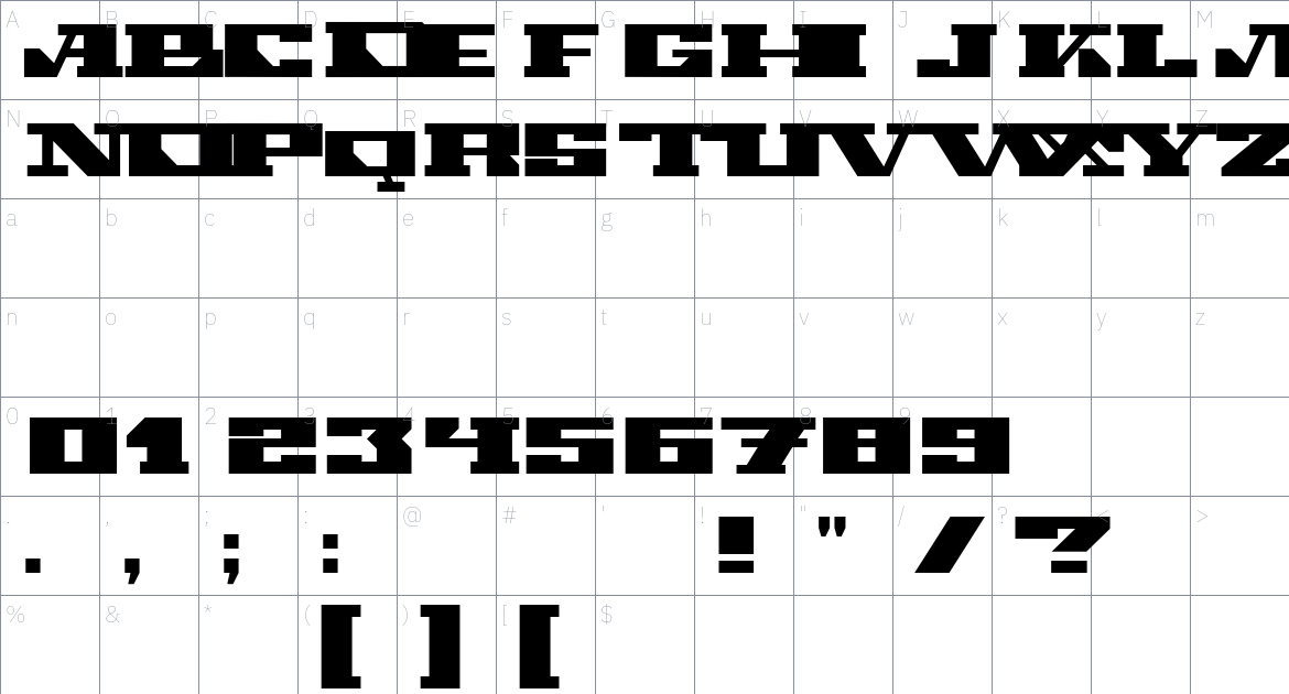 Mikhail Font font Character Map