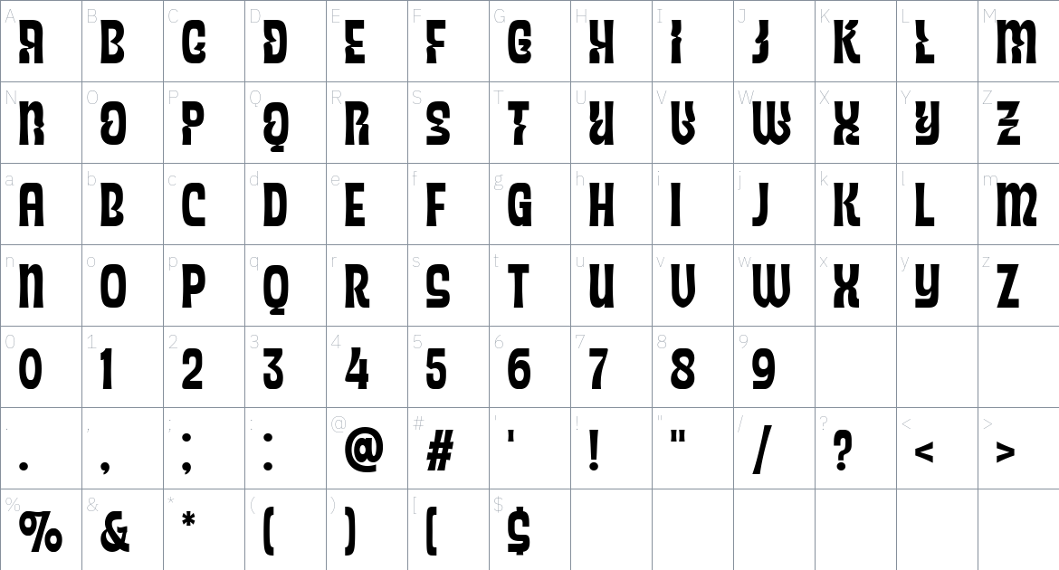 Okezone Chamoon Font font Character Map