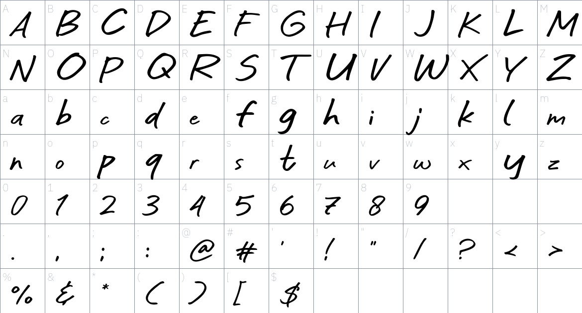 Alvifont Font font Character Map