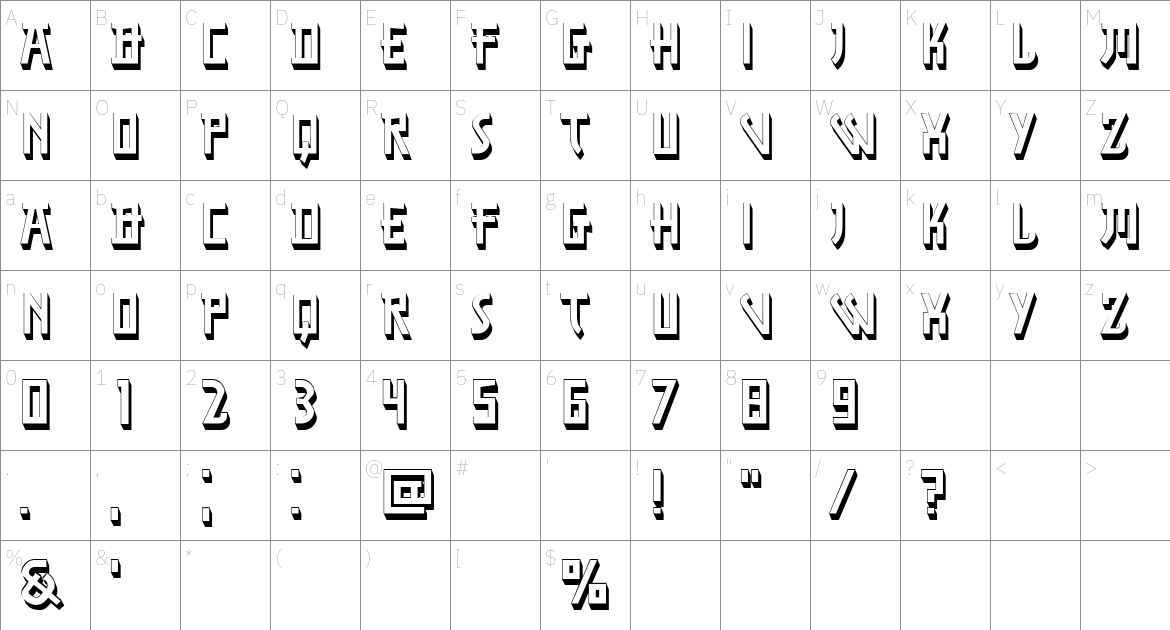 Begetter font Character Map