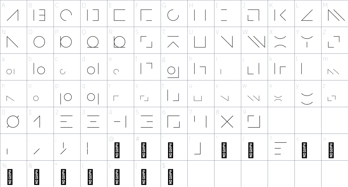 Amari Font 40/100 font Character Map