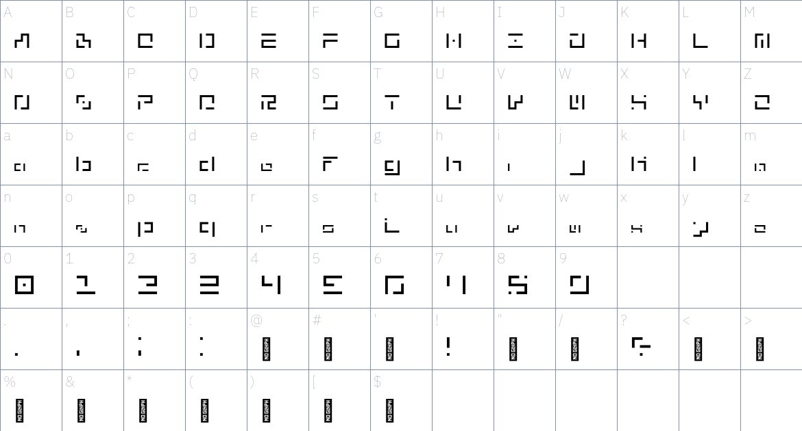 Amari Font 38/100 font Character Map